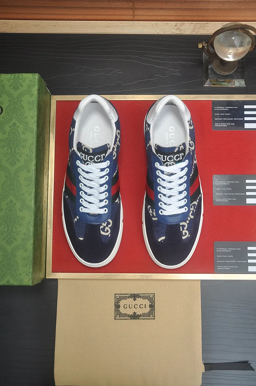Men's men's shoes💰440💶[GUCCI] official website 1:1 men's sports shoes are now on the market. They are made of original fabric + water-dyed sheepskin lining, plus the official website original 1:1 comfortable outsole. Fashionable and versatile, super comfortable and breathable. Standard shoe size 38/45 (custom-made size 45 is non-refundable)